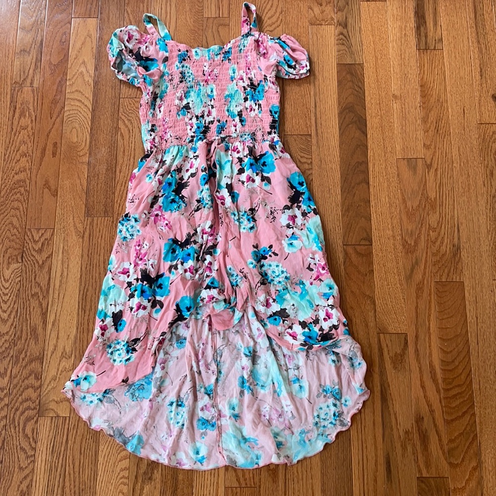 Justice pink floral dress